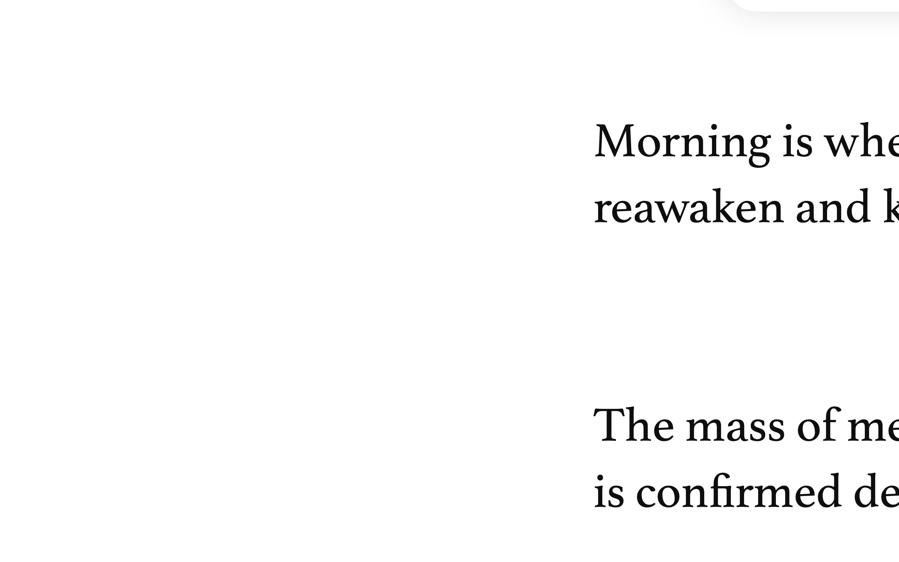 The proofreading sheet: a flagged word shown in its own line, with a list of suggestions beneath it.